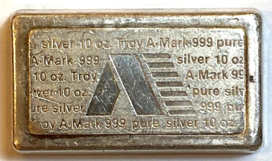 RARE A-Mark Stacker 10 oz Silver Bar Low Serial Number