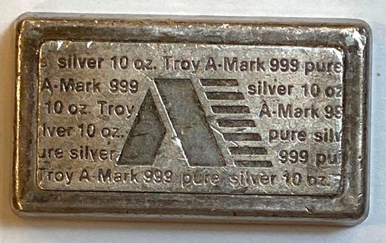 RARE A-Mark Stacker 10 oz Silver Bar Low Serial Number