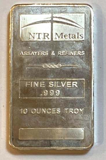 10 oz Silver Bar NTR Metals