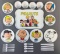 Group of 25 pieces vintage tin Peanuts tea set pieces