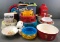 Group of 20+ assorted Peanuts Snoopy pet bowls and more