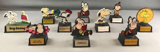 Group of 10 Peanuts Aviva Trophies