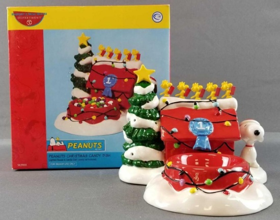 Peanuts Department 56 Christmas candy dish
