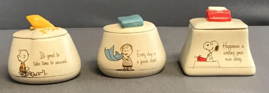 Peanuts Group of 3 Hallmark Trinket Boxes