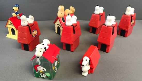 Peanuts Group of 9 Snoopy Dog Houses