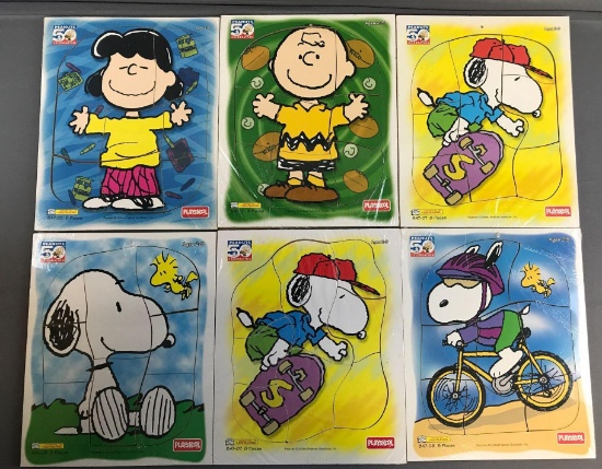 Peanuts Group of 6 Wooden Puzzles