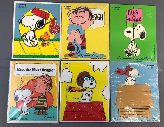 Peanuts Group of 6 Wooden Puzzles