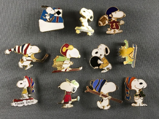 Peanuts Group of 11 Aviva Pins