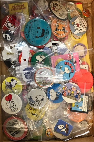 Peanuts Group of 25+ Buttons
