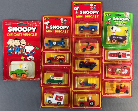 Peanuts Group of 10 Plus Die Cast Cars
