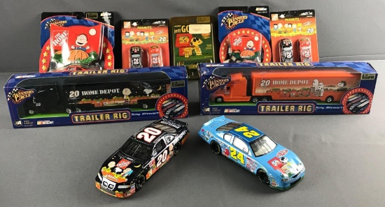 Peanuts Group of 9 Racing Cars