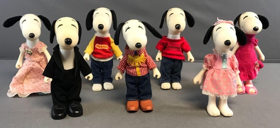 Peanuts Group of 7 Dolls