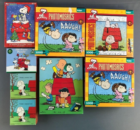 Peanuts Group of 8 Puzzles & More.