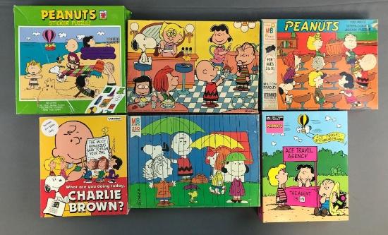 Peanuts Group of 6 Puzzles and more.