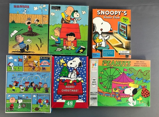 Peanuts Group of 6 Puzzles and more