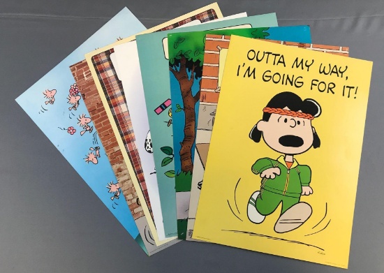 Peanuts Group of 8 Vintage Hallmark Wall Art