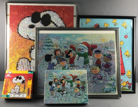Peanuts Group of 3 Framed Puzzles