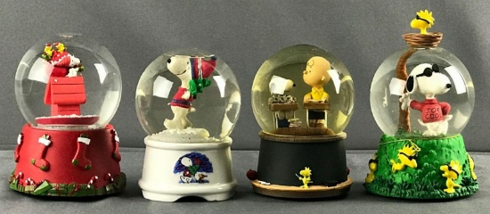 Peanuts Group of 4 Musical Snow Globes