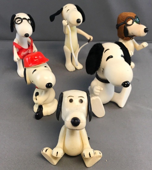 Peanuts Group of 5 Vintage Dolls