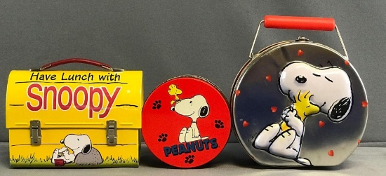 Peanuts Group of 3 Tins