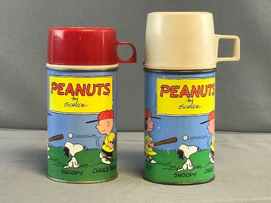 Peanuts Group of 2 Vintage Thermos