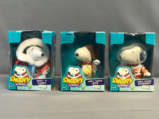 Peanuts Group of 3 Hasbro Snoopy Figurines