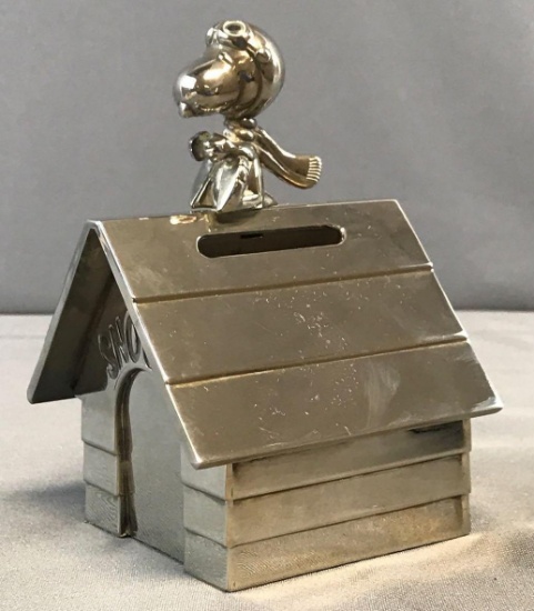 Snoopy Flying Ace Silver Plated Bank