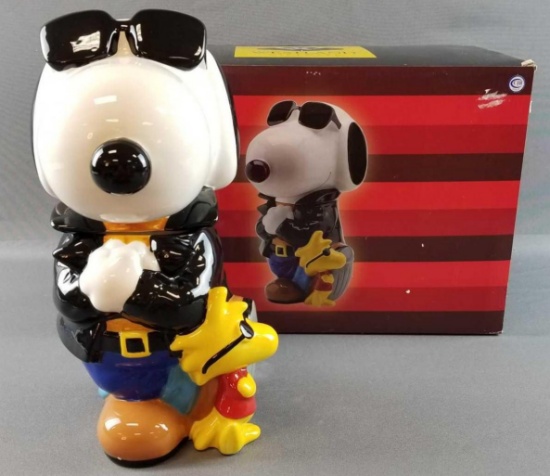 Peanuts Westland Joe Cool Snoopy cookie jar