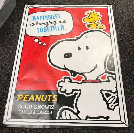 Peanuts Hallmark Gold Crown POP Advertising