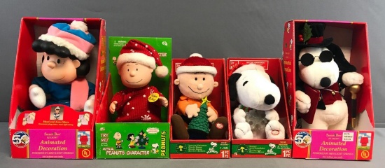 Group of 5 Animated Peanuts Christmas Decoration