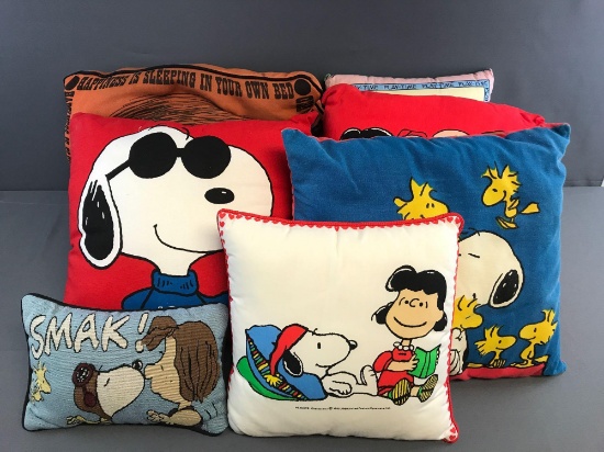 Group of 7 Peanuts Throw Pillows