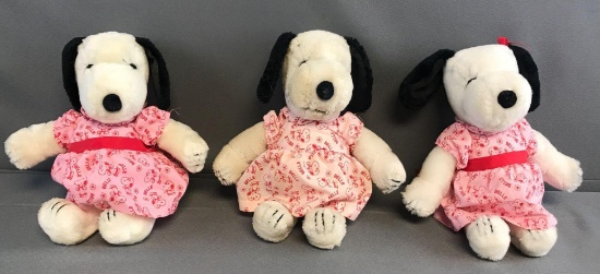 Group of 3 Peanuts Plush Belle
