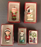 Group of 5 Peanuts Kurt S Adler Ornaments