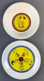 Group of 2 China by Iroquois Peanuts ceramic dishes
