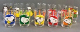 Group of 12 assorted Peanuts Snoopy Juice glasses