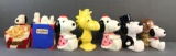 Group of 7 ceramic Peanuts coin banks