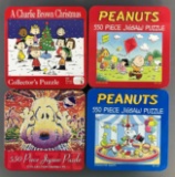 Peanuts Group of 4 puzzle Tins
