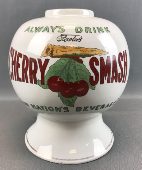 Vintage "Fowler's Cherry Smash" Syrup Dispenser