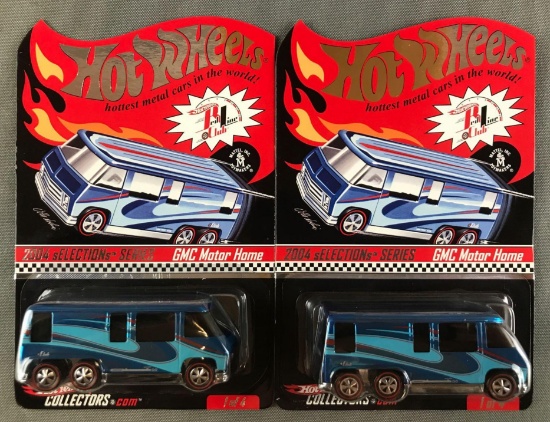 Group of 2 Hot Wheels Red Line Club 2004 sELECTIONs Series GMC Motor Home