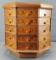 Antique Hardware Store Octagonal Bolt/ Screw Cabinet