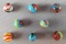 Group of 8 Vintage Peltier Glass Marbles
