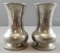 Pair of Archibald Knox Liberty Co. Tudric Hammered Pewter Vases