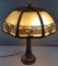 Cast iron Lamp with Glass Shade