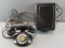 Vintage Rotary Phone, Base, and Handset