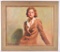 Vintage Oil on Board Portrait of a 1940's Woman