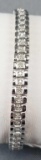 Rhodium Plated (Unmarked) Diamond Bracelet