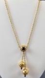 18k Yellow Gold Necklace with pendants