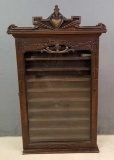 Antique Wooden Wall Display Cabinet