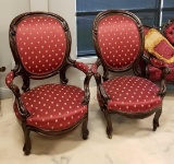 Matched Pair of Antique Arm Chairs