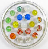 Group of (17) Vintage Collectible Peltier Marbles